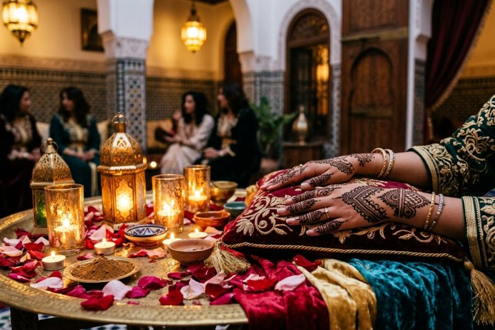 La nuit du henné marocain : sa signification, son étiquette et sa beauté